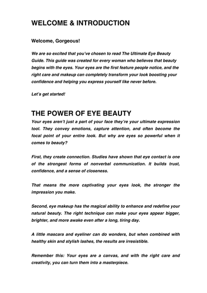 The ultimate Eye Beauity Guide